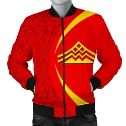 FamilyGater Jacket - Hawaiian Mauna Kea Polynesian Men's Bomber Jacket - Circle Style - Black - AH - J9