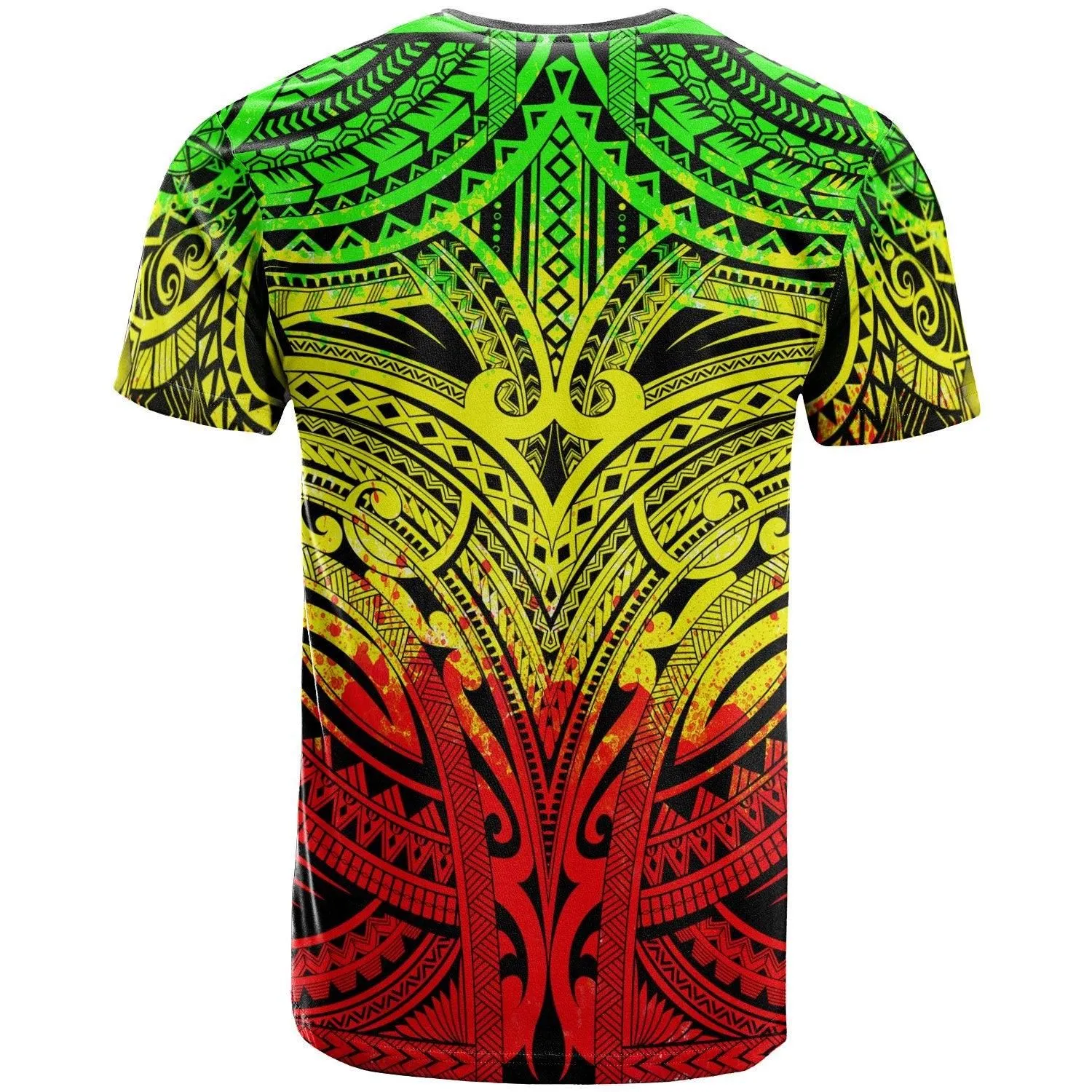 Hawaii T-Shirt - Coat of Arm Hawaii & Polynesian Tattoo
