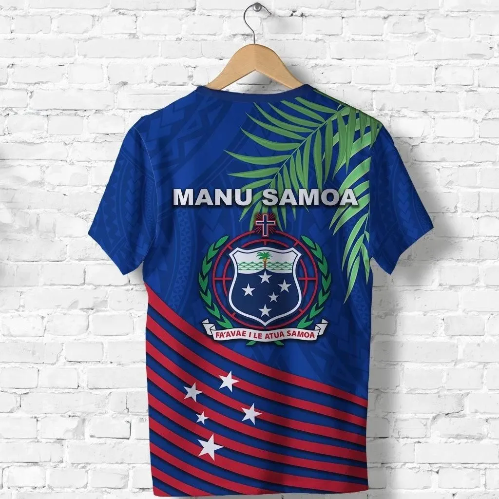 Alohawaii T-Shirt - Tee Samoa Coconut Leaves Rugby Style K13