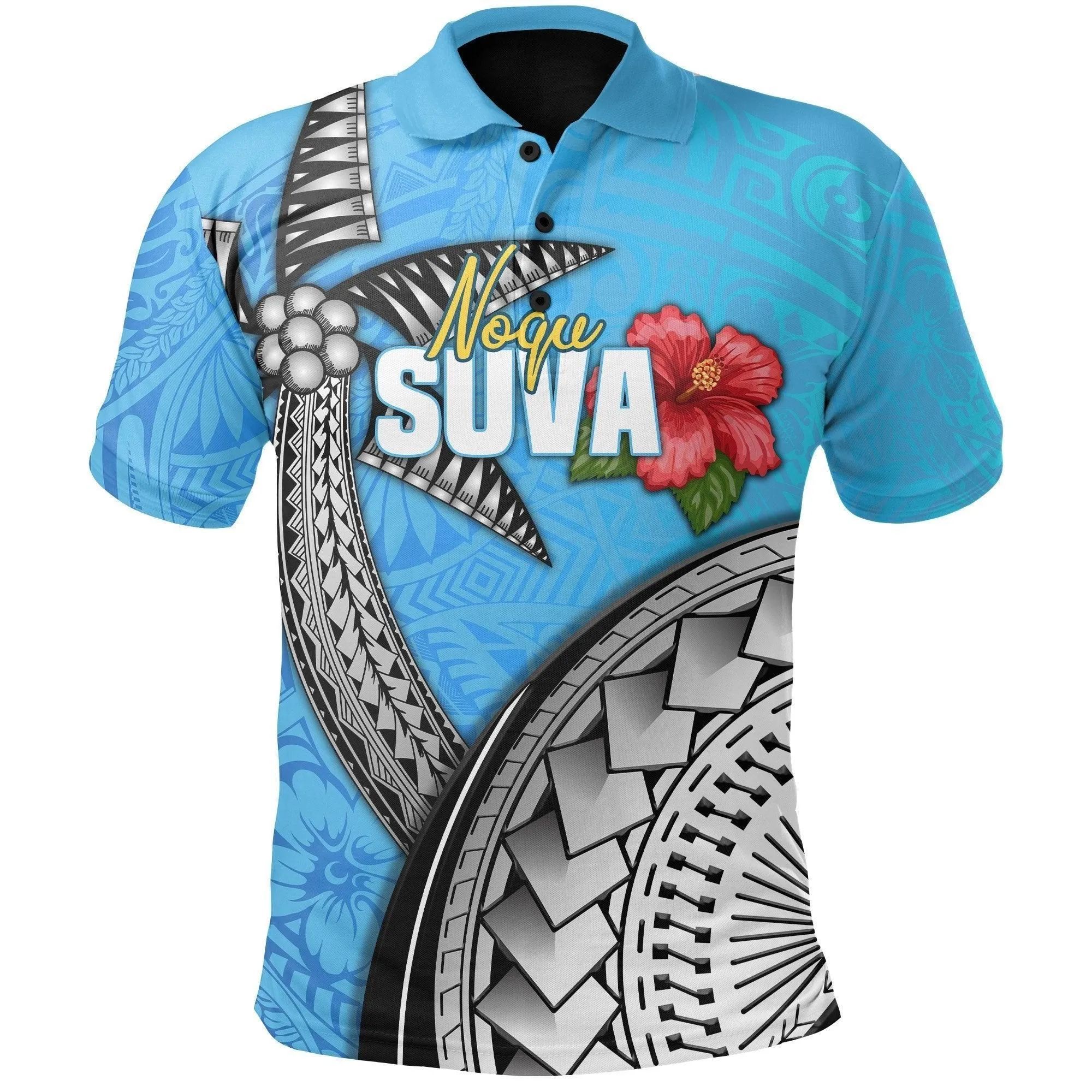 (Custom Personalised) Suva Fiji Rugby Polo Shirt Polynesian Sport Style