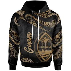 Guam Polynesian Hoodie - Poly Tattoo Gold Version
