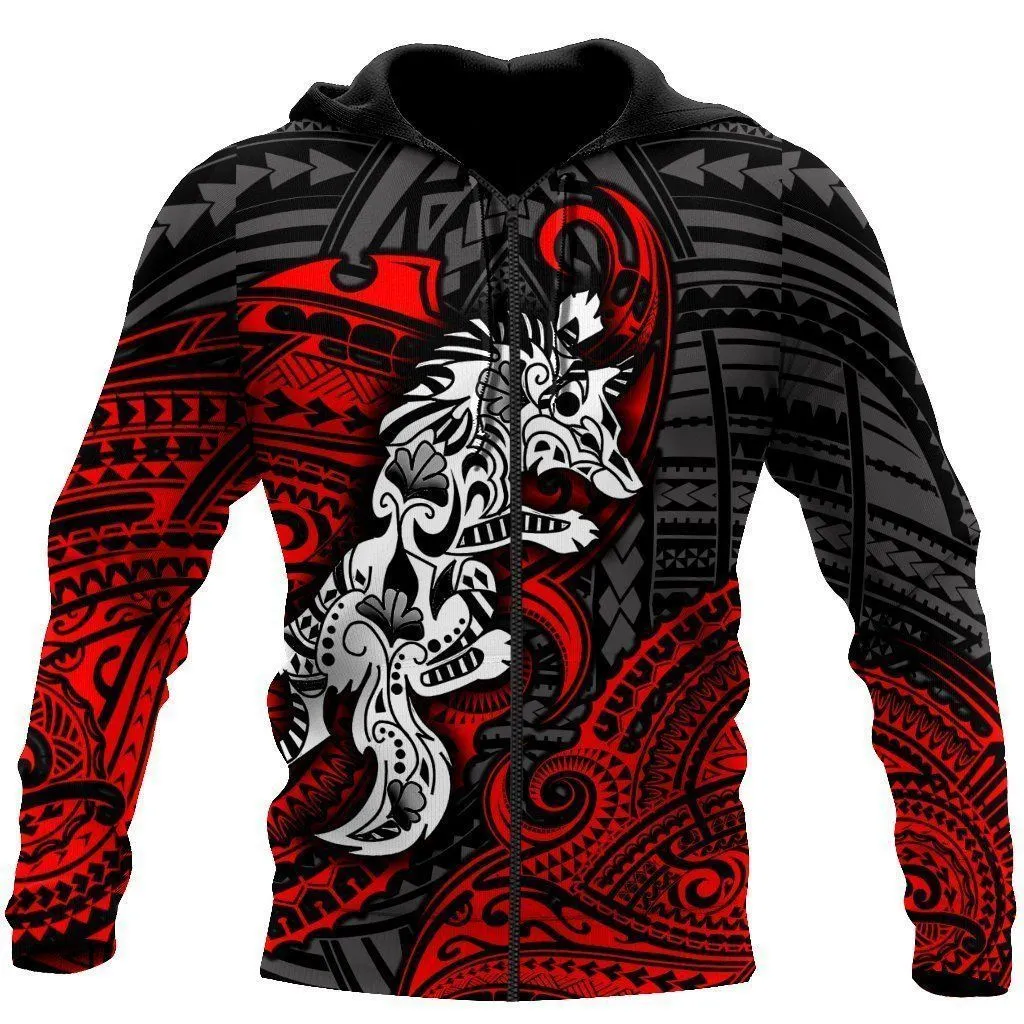 Amazing Polynesian Wolf Tattoo Unisex Hoodie Bt11
