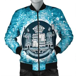 Alohawaii Jacket - Hawaiian Coat Of Arms Polynesian Bomber Jacket - AH - JGR
