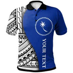 Chuuk Custom Personalised Polo Shirt - Coat Of Arm and Polynesian Patterns