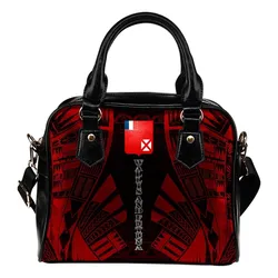 Wallis And Futuna Shoulder Handbag - Polynesian Tattoo Red