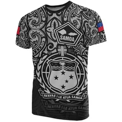 Samoa Pride T shirt - Samoa Flag Coat Of Arms Polynesian Tattoo