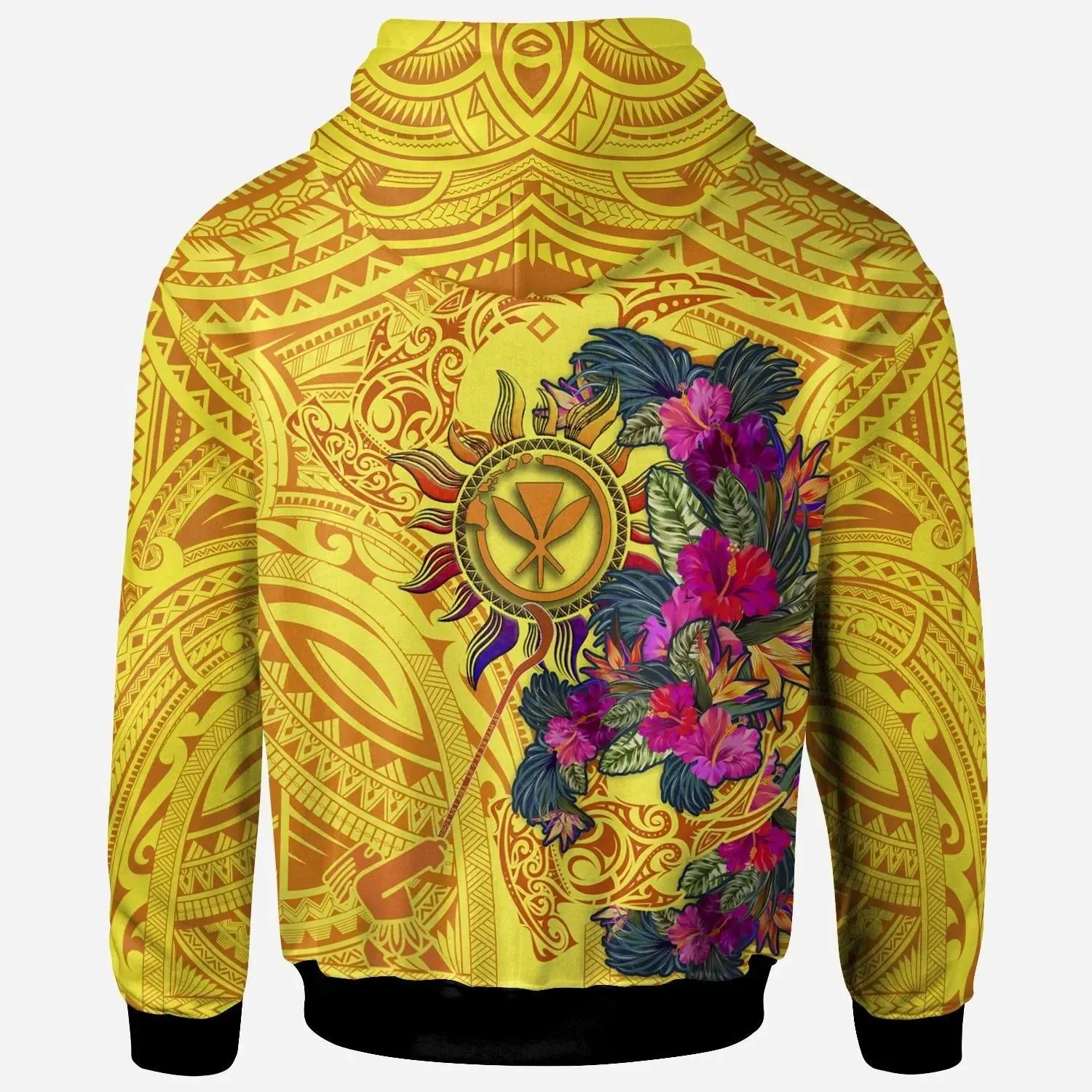 Alohawaii Clothing - Hoodie Hawaii Kanaka Maoli - Hibiscus Flowers & Patterns - BN17