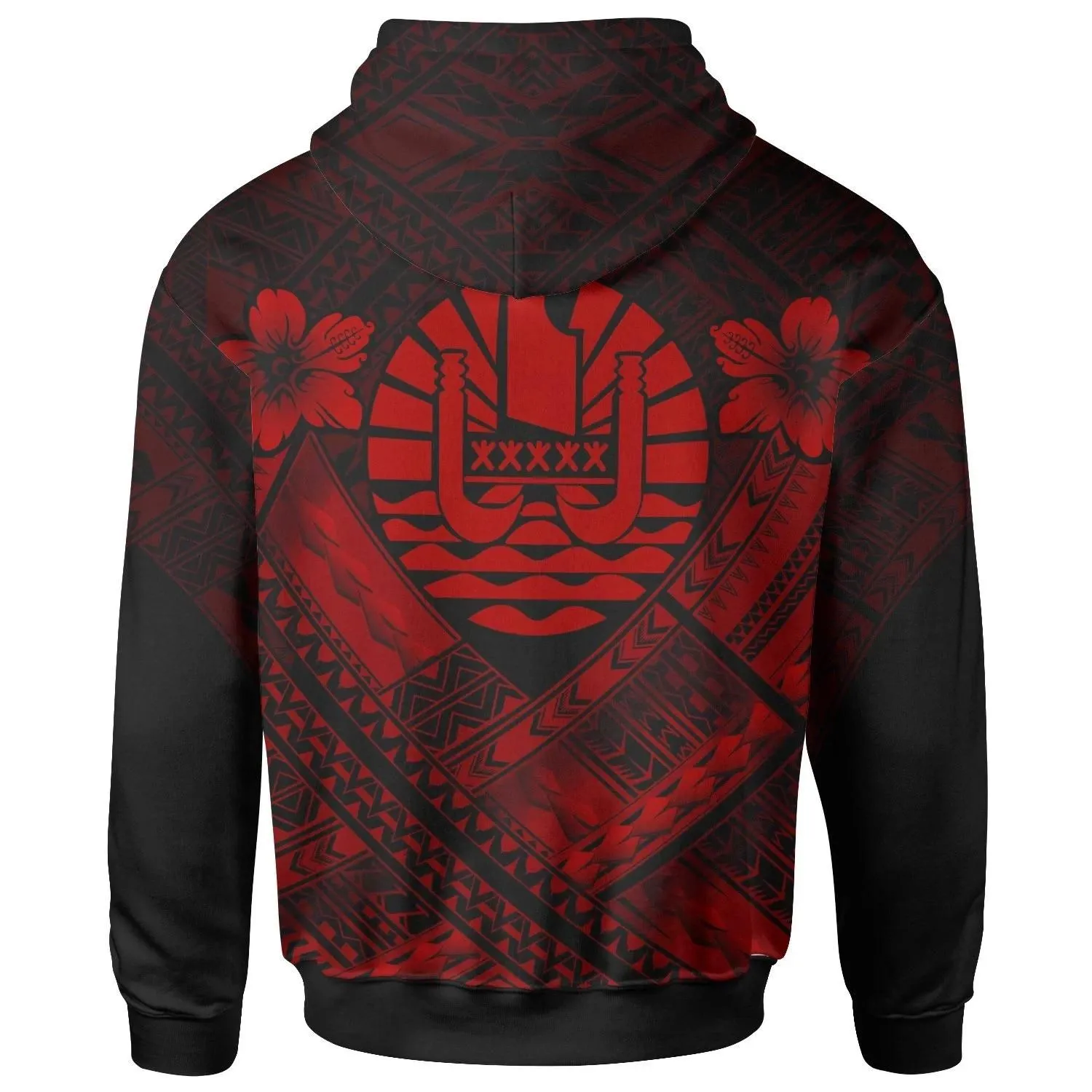 Tahiti Polynesian  Hoodie - Tahiti Red Seal Camisole Hibiscus Style - BN18