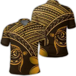 Alohawaii Shirt - Hawaiian Turtle Plumeria Kakau Polynesian Quilt Polo Shirt Neo Brown AH - J0R