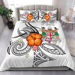 Fiji Bedding Set - Hibiscus With Tribal White - LT12