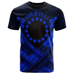 Cook Islands Polynesian Custom Personalised T-Shirts - Cook Islands Blue Seal Camisole Hibiscus Style - BN18