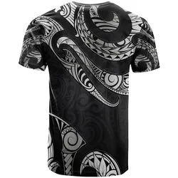 Northern Mariana Islands Polynesian Custom Personalised T-Shirt - Poly Tattoo White Version