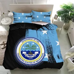 FamilyGater Bedding Set - Cover and Pillow Cases Federated States of Micronesia Flag Flag Style J74