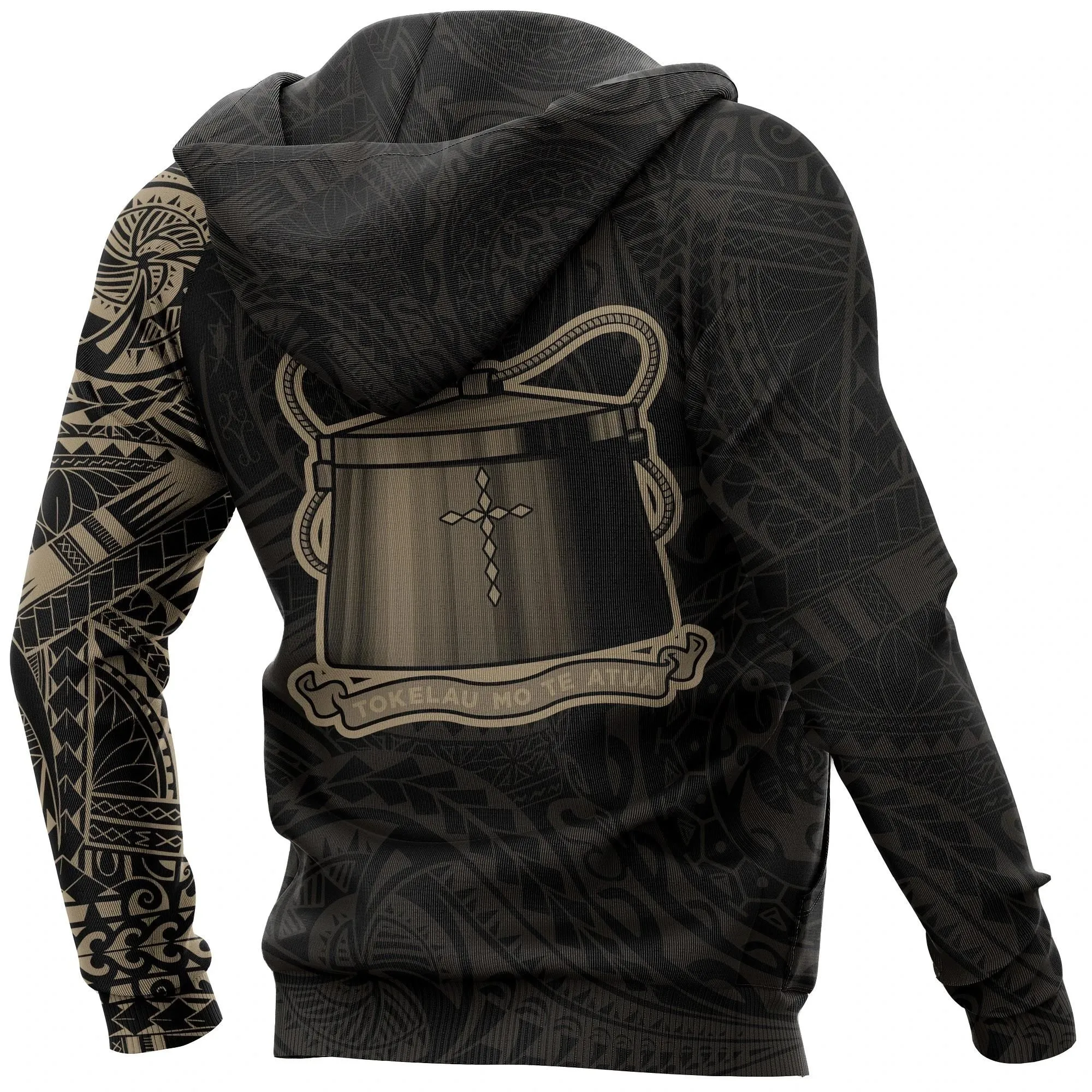 Alohawaii Clothing - Hoodie Tokelau In My Heart Polynesian Tattoo Style A7