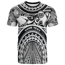 (Custom Personalised) Hawaii T-Shirt - Coat of Arm Hawaii & Polynesian Patterns Maui Tattoo