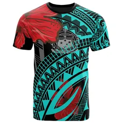 Samoa T-Shirt - Polynesian Ornament Hibiscus Green - BN20