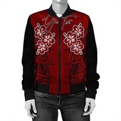 Polynesian Jacket Personalized Hawaii Spearhead Hibiscus Polynesian Bomber Jacket LT10