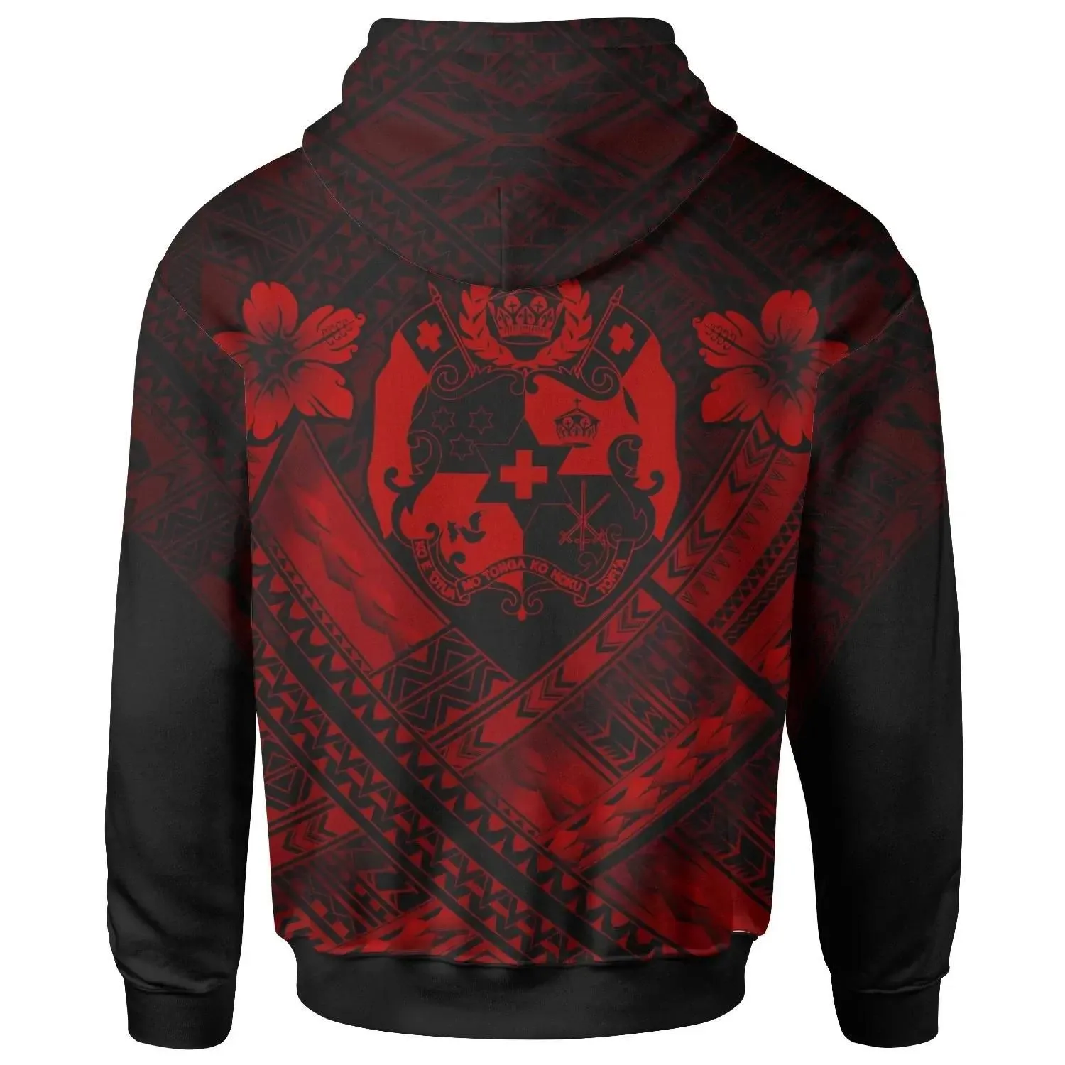 Tonga Polynesian  Hoodie - Tonga Red Seal Camisole Hibiscus Style - BN18
