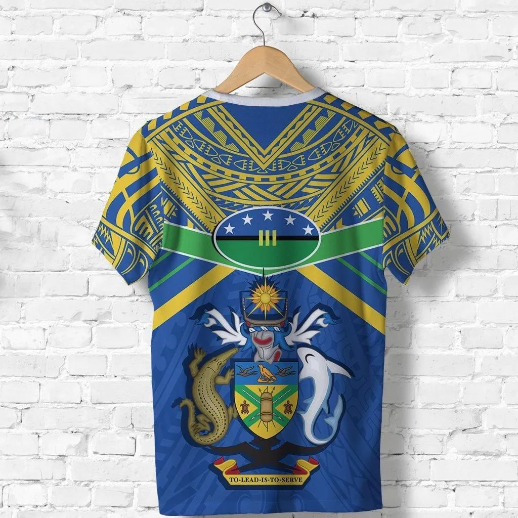 Solomon Islands T shirt Simple Coat Of Arms Rugby
