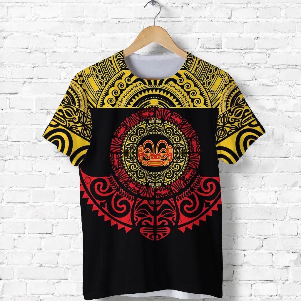 (Custom Personalised) Marquesas Islands T Shirt Marquesan Tattoo Simplified Version - Yellow LT8