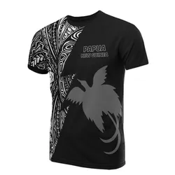 Papua New Guinea T shirt - Papua New Guinea Flag Polynesian Tattoo Black Style
