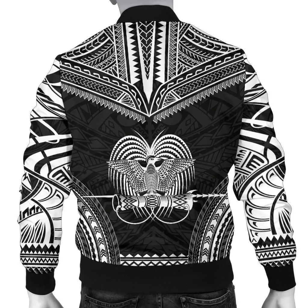 Alohawaii Jacket - Bomber Jacket Papua New Guinea Polynesian Chief - Black Version - Bn10
