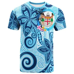Fiji T-Shirt - Tribal Plumeria Pattern