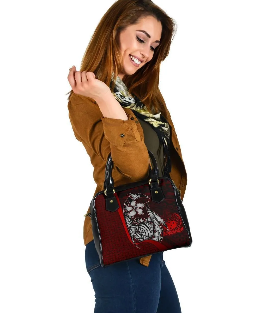 Samoa Polynesian Shoulder Handbag Red - Turtle With Hook