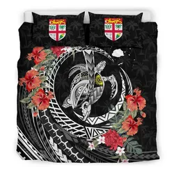 Polynesian Fiji Polynesia Map Turtle Hibiscus A Bedding Set Camliqe