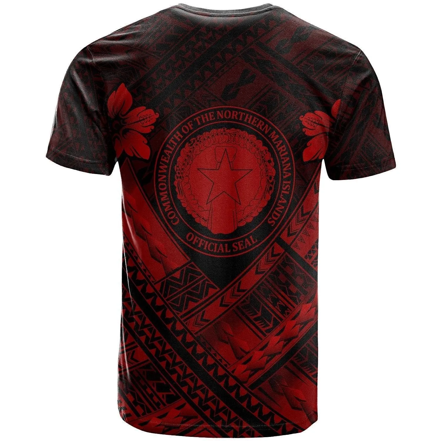 Northern Mariana Islands T shirts - CNMI Seal Camisole Hibiscus Style Red