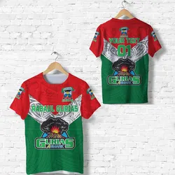 (Custom Personalised) Papua New Guinea Agmark Rabaul Gurias T Shirt Rugby - Green, Custom Text And Number LT8