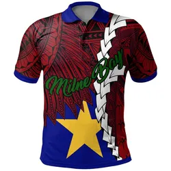 Papua New Guinea Milne Bay Province Polynesian Polo Shirt - Tribal Wave Tattoo