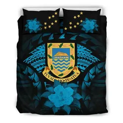FamilyGater Bedding Set - Cover and Pillow Cases Tuvalu Hibiscus A02