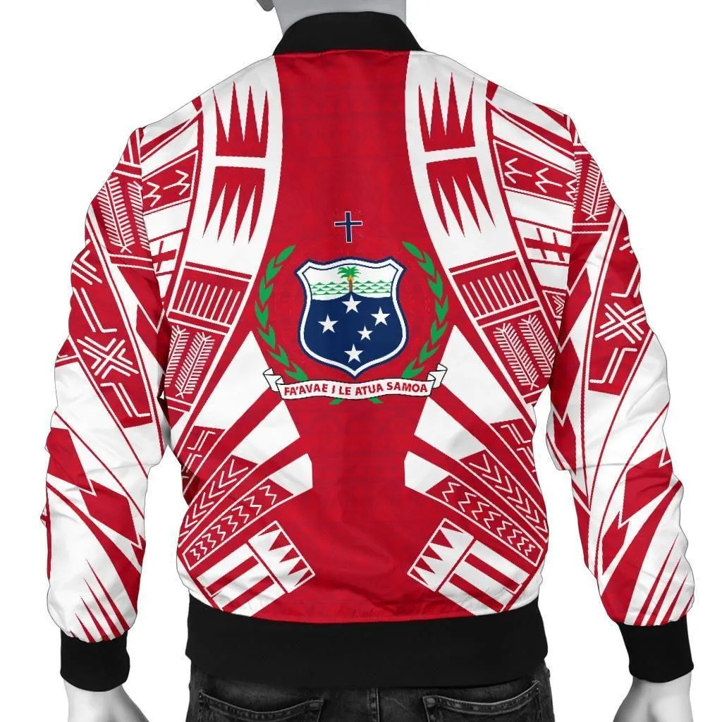 Samoa Men Bomber Jackets - Polynesian Tattoo Flag