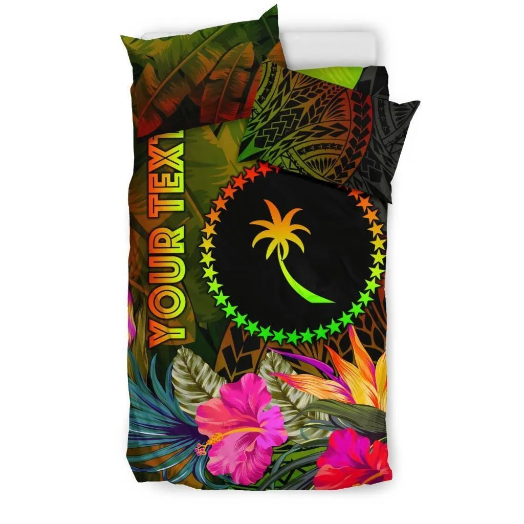 Chuuk Polynesian Personalised Bedding Set -  Hibiscus and Banana Leaves - BN15