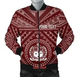 FamilyGater Jacket - Bomber Jacket Samoa Personalised - Samoa Seal In Polynesian Tattoo Style (Red) - BN25
