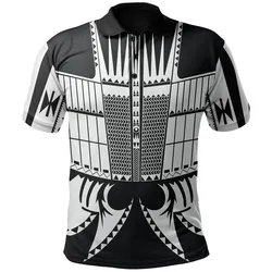 Warrior Yap Tattoo Polo Shirt White