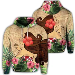 Hawaiian Hula Girl And Hibiscus Polynesian Hoodie