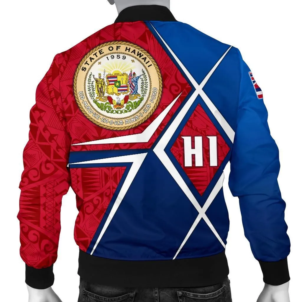Polynesian Hawaii Mens Bomber Jacket  - Hawaii Seal