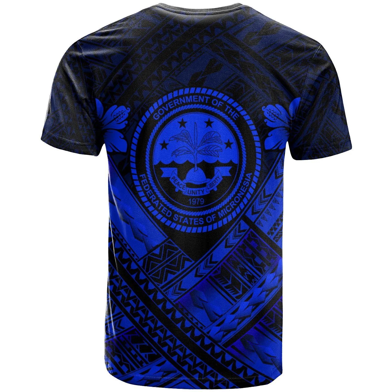 Federated States of Micronesia Polynesian Custom Personalised T-Shirts- Federated States of Micronesia Blue Seal Camisole Hibiscus Style - BN18