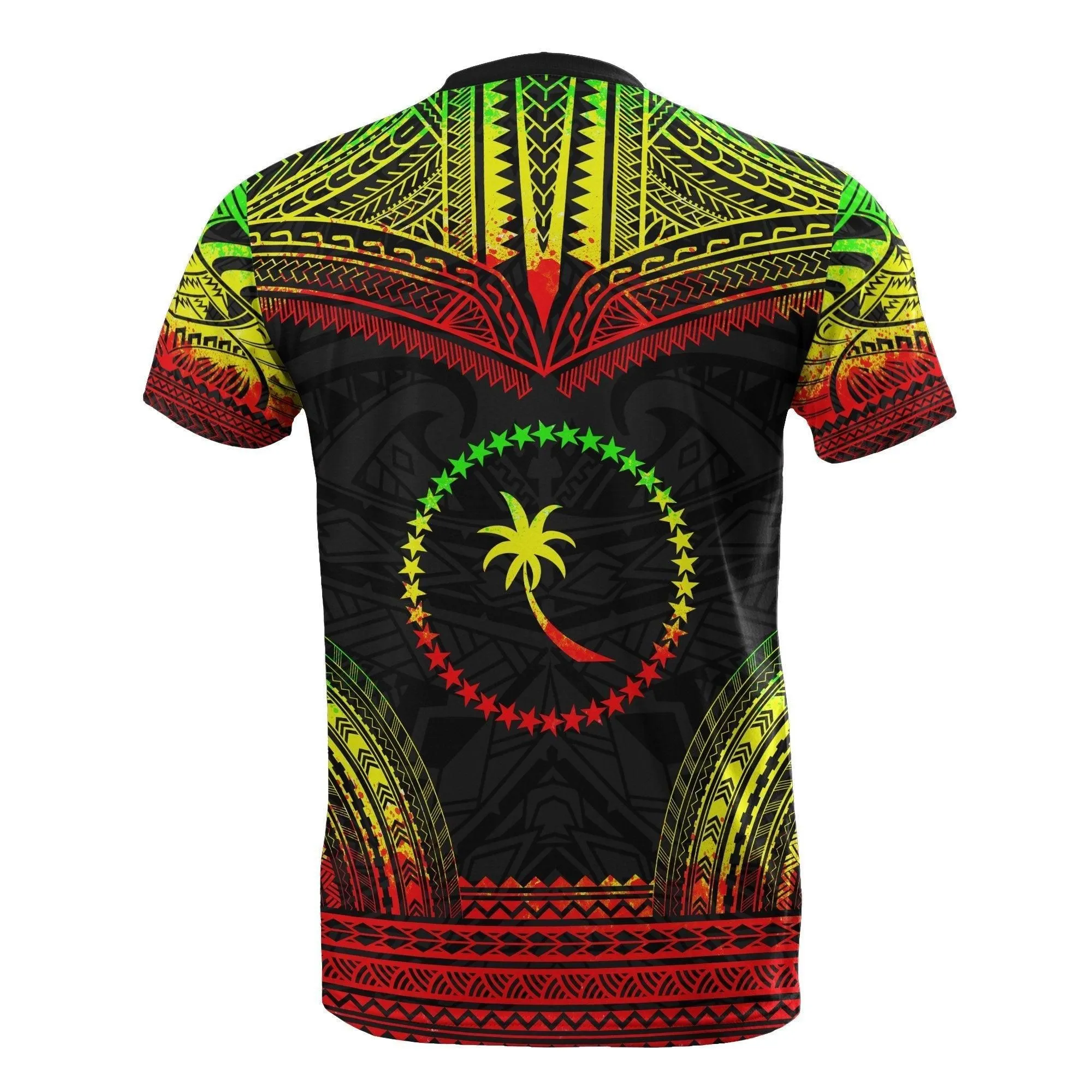 Chuuk All Over T Shirt - Chuuk Flag Wina Polynesian Tattoo Reggae