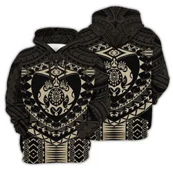 Polynesian Tattoo Turtle Zip Hoodie K5