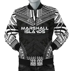 Alohawaii Jacket - Bomber Jacket Marshall Islands Polynesian Chief - Black Version - Bn10