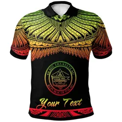 Palau Polynesian Custom Personalised Polo Shirt - Poly Tattoo Reggae Version
