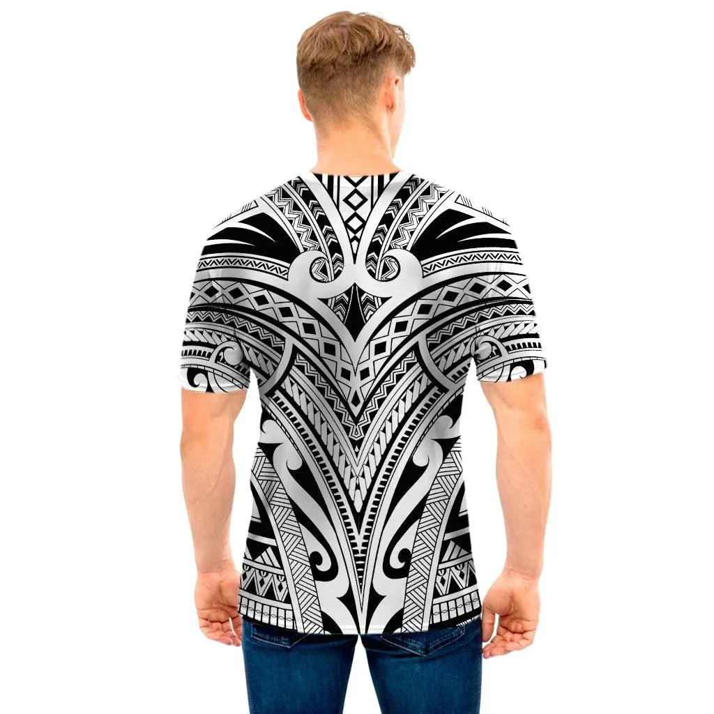 Tribal Maori Polynesian Tattoo Print Mens T-Shirt