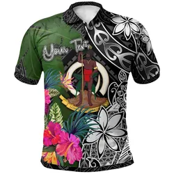 Alohawaii Shirt - Polo Shirt Vanuatu Custom Personalised - Turtle Plumeria Banana Leaf - BN11