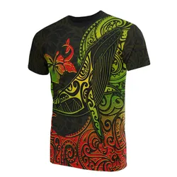 Hawaii T-Shirt, Polynesian Whale Hibiscus All Over Print T-Shirts BN15