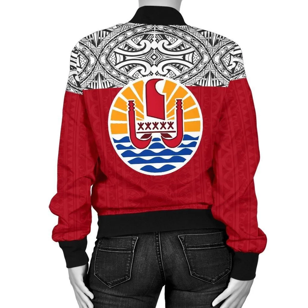 Tahiti Womens Bomber Jacket - Polynesian Design
