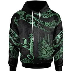 New Caledonia Polynesian Hoodie - Poly Tattoo Green Version