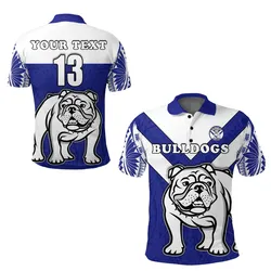(Custom Personalised) Spirit Bulldogs Polo Shirt Makoi Fiji Rugby - Custom Text and Number LT13